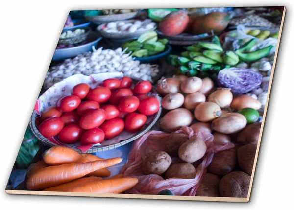 3dRose Produce for Sale in a Market in Hoi an, Vietnam -