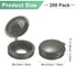 M METERXITY 200-Pack 5mm M3 M4 M5 Plastic Hinged Screw Cover Caps, Shutter Screws with Caps, Fold Snap Washer Covers