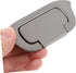 Housoutil Concealed Door Pull Handle Dark Grey Zinc Alloy Finger Flush Pulls for Sliding Barn Doors Effortless