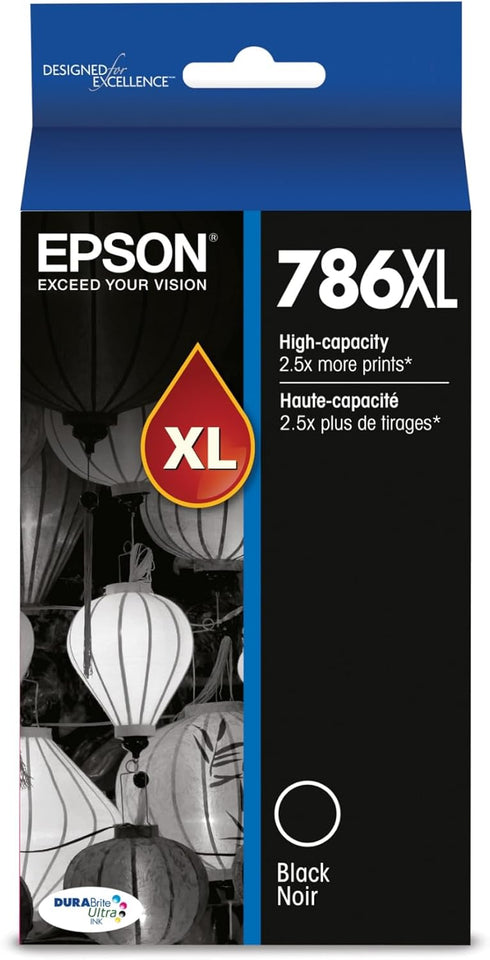 Epson T786 DURABrite Ultra Ink High Capacity Black Cartridge (T786XL120-S)