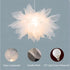 17.7 Inch Stacked Tulle Pendant Light, Modern Style Fabric Hanging Light, Pendant Lamp for DiningRoom, Living Room