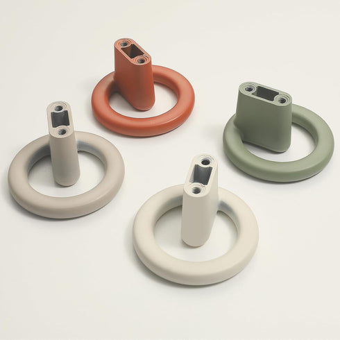 8 pcs Orange Colorful Bedside Table Pull Wardrobe Door, Children's Room Handle