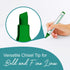 Permanent Markers, Chisel Tip Green, Quick Drying Ink for Paper, Wood, Plastic, Metal, Glass, Home, Office Use