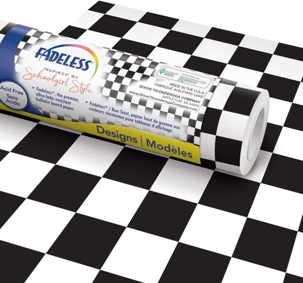 Fadeless Schoolgirl Style Bulletin Board Paper, Retro Hopscotch, 47.25" x 12', 1 Roll for Classroom Use