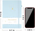 CAGIE Lined Journal Notebook for Work, 196 Pages, Medium 5.7" x 8.3", Hardcover with Pen Loop, Sky Blue