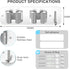 Mop Broom Holder Wall Mounted, SUS304 Stainless Steel Organizer with 2 Installation Methods, Heavy Duty with Hooks, 2PCS
