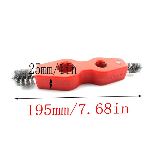 LQ Industrial Copper Pipe Cleaner 4 in 1 Copper Tubing Brush Battery Post Cleaning Brush Tool Red