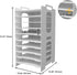 Natwind Stackable Paper Organizer for Desk, 10-Tier White Desktop File Sorter for Home Office, School