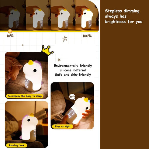 JYCCYIHENG Childrens Room Night Light, Cute Baby Night Light, Toddler Night Light, Soft Silicone Light, Color Changing