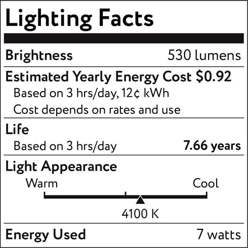 Goodlite G-19896 MR16 LED 7 Watt, 50-Watt Replacement, 40 Flood, CRI90+, 550 Lumen, Dimmable, Cool White 4100K