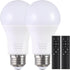 MXhme A19 LED Light Bulbs with Remote Control, 800LM 9W, 60W Equivalent LED