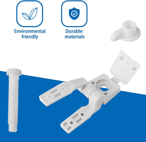 Xthrotsenk Commode Plastic Toilet Seat Hinge Replacement Universal Toilet Seats Bracket Hardware Lavatory Seat Hinge