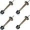 HOMOTEK 4 Pack Heavy Duty Solid Rigid Door Stop - Zinc Die Cast Door Stopper with Soft Rubber Tip, Protect Wall & Door,