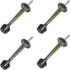 HOMOTEK 4 Pack Heavy Duty Solid Rigid Door Stop - Zinc Die Cast Door Stopper with Soft Rubber Tip, Protect Wall & Door,
