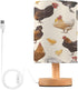 ALAZA Chicken Rooster Chick Hen Bedside Table Lamp with USB Port for