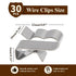 Biaungdo 30 22.5 mm/ 0.89 Inch Pcs Trailer Frame Wire Clips, Stainless Steel Metal Solar Panel Wire Clip Double Wire