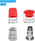 PATIKIL 3/8" ISO 16028 Hydraulic Coupler Male Dust Cap and Female Plug Cover, 2 Set Hydraulic Quick Disconnects Coupling Port Plug Cover Fittings with Retention Ring, Red