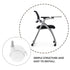 KHBUAB 4pcs 1.5-inch White Plastic Chair Casters with Brake, Swivel Locking Cart and Desk Chair Wheels Replacement
