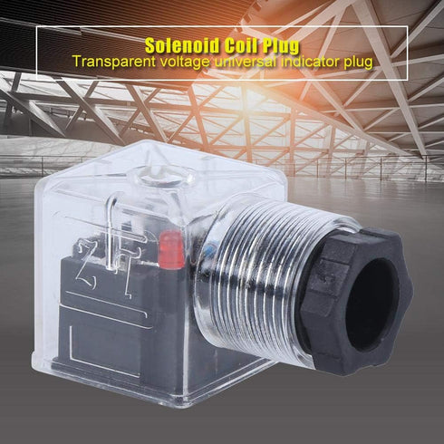 5Pcs Hydraulic Solenoid Valve Solenoid Coil Plug, Transparent Universal With Light Without Wire DC24 (5 Sold At a Time)
