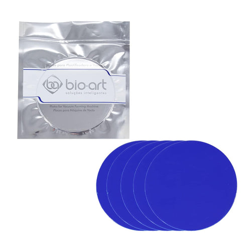 Dental Soft Splint, 5 Sheets, 3 mm Thermoforming Material for Vacuum Forming Machine f134mm (Round, Blue)