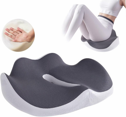 Stilform Ergonomic Seat Cushion Orthopedic Seat Cushion with Visco Gel Foam, Office Chair Cushion, Computer Chair