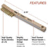 Lincoln Electric K3183-1 Brass Wire Brush, 2 x 9 Bristle Rows, 8.75" Length, Curved Handle, K3180-1