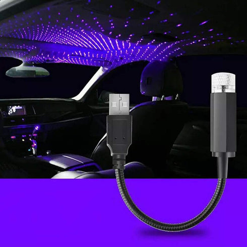 Calsgkspray Blue USB Star Projector Night Light,Adjustable Romantic Starry Sky Projector Car Light,Portable