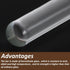 MECCANIXITY 3.3 Borosilicate Glass Stick, 11.8" Length 8mm Dia Stir Rod Mixing Tools, 8Pcs