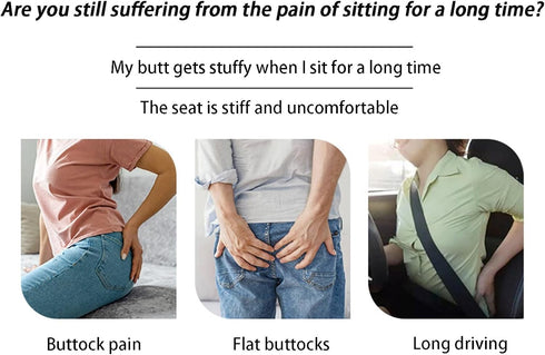 Aeveot Car Seat Cushion Coccyx Cushion Ergonomic Seat Cushion,Sciatica Cushion Pain Relief for Long Sitting,for Office