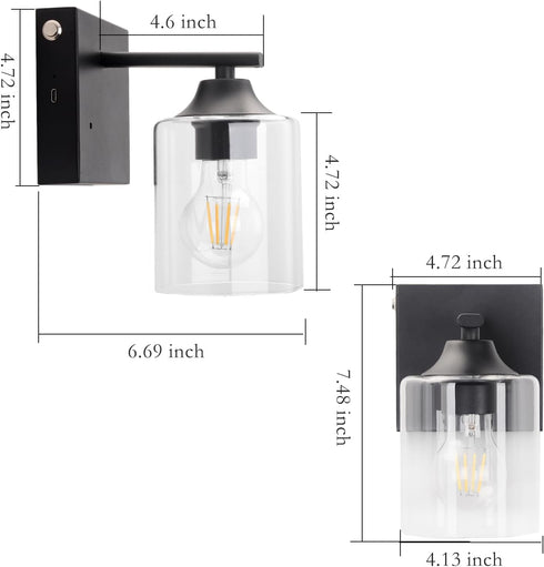 mikerkenly Dimmable Battery Wall Sconce Light Wireless Rechargeable Lamp with Warm LED, Cordless Design for Bedroom