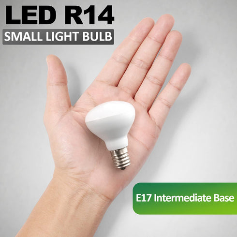 E17 R14 Bulb, 4W (40W Bulb, E17 5000K, 400 Dimmable, Pack 6 Maelsrlg LED Equivalent) Mini Reflector Floodlight Light