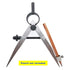 ZLKSKER 4 Inch Woodworking Compass with Pencil Holder, Precision Spring Divider/Scriber for Leather Work and