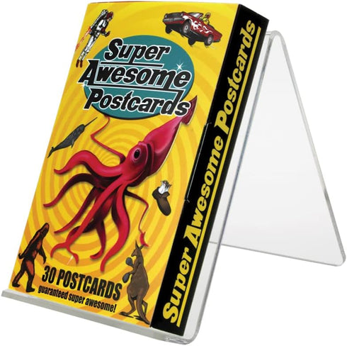 Deluxe 4.5 x 5 Inch Medium Clear Acrylic Book Easels, Premium Thick