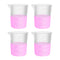 4pcs Stackable Plastic Beakers, 500ml Volume, PP Material with Molded Graduation