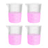 4pcs Stackable Plastic Beakers, 500ml Volume, PP Material with Molded Graduation