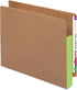 Smead End Tab Pocket, Extra Wide Letter Size, Reinforced Straight-Cut Tab, Redrope with Green Gusset, 10 per Box