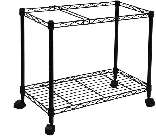 Oceanstar Portable 1-Tier Rolling File Cart, Black, 24 in