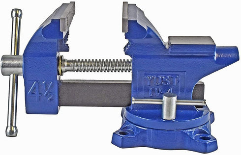 Yost Vises LV-4 Homeowner's Vise - 4.5 Inch Jaw Width, 3 Inch Jaw Opening, Secure Grip with Swivel Base