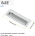 Recessed Flush Pull Handle (110x37x16mm) 2Pcs, Plastic Rectangular Inset Hidden Handles - for Home Cupboard Door Drawer, Gray by METALLIXITY