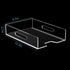 HIIMIEI Clear Acrylic Paper Organizer for Desk, Stackable 2 Tier Letter Tray for Home, School, Office