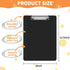 Black Clipboards, PANDRI 26 Pack Plastic Black Clipboards with Low Profile Clip, 12.5 x 9 Standard Letter Size for