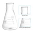 PATIKIL Erlenmeyer Flask, 6 Pcs, 50ml Narrow Mouth Graduated Borosilicate Glass for Lab Chemistry