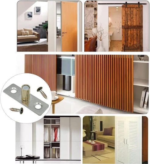4 Pcs Roller Guide Sliding Barn Door Floor Guide, Stainless Steel Barn Door Hardware Accessories