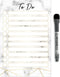 Dry Erase To Do List Vinyl Whiteboard Sticker Decal by Glassboard Studio, Removable & Reusable (6 x 9 inches, Marble)