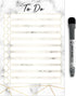 Dry Erase To Do List Vinyl Whiteboard Sticker Decal by Glassboard Studio, Removable & Reusable (6 x 9 inches, Marble)
