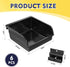 6 Pack Slatwall Bins with Hooks, Plastic Organizer Containers for Slat Wall, Garage, Craft Room, Tool Shed