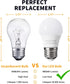 Warm White A15 Appliance Light Bulb, 40W Equivalent, 2700K, E26 Medium Base, LED for Refrigerator, Not Dimmable