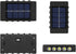 10 LED Solar Up Down Lights, 2 Pack Outdoor Waterproof Modern Nordic Sconce, Black Exterior Light Fixture