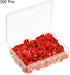 PATIKIL Push Pins - 300 Pack Plastic Round Pushpin Decorative Thumb Tacks for Cork Board, Red Steel Point