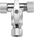 Lead-Free Brass Chrome-Plated Add-A-Tee 3-Way Angle Stop Valve, 3/8 Inch for Water Filters